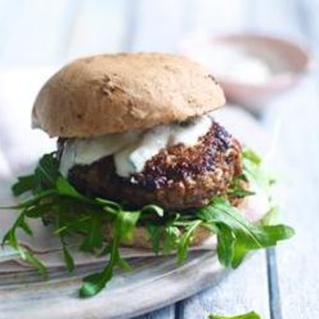 Harissa-spiced lamb burgers