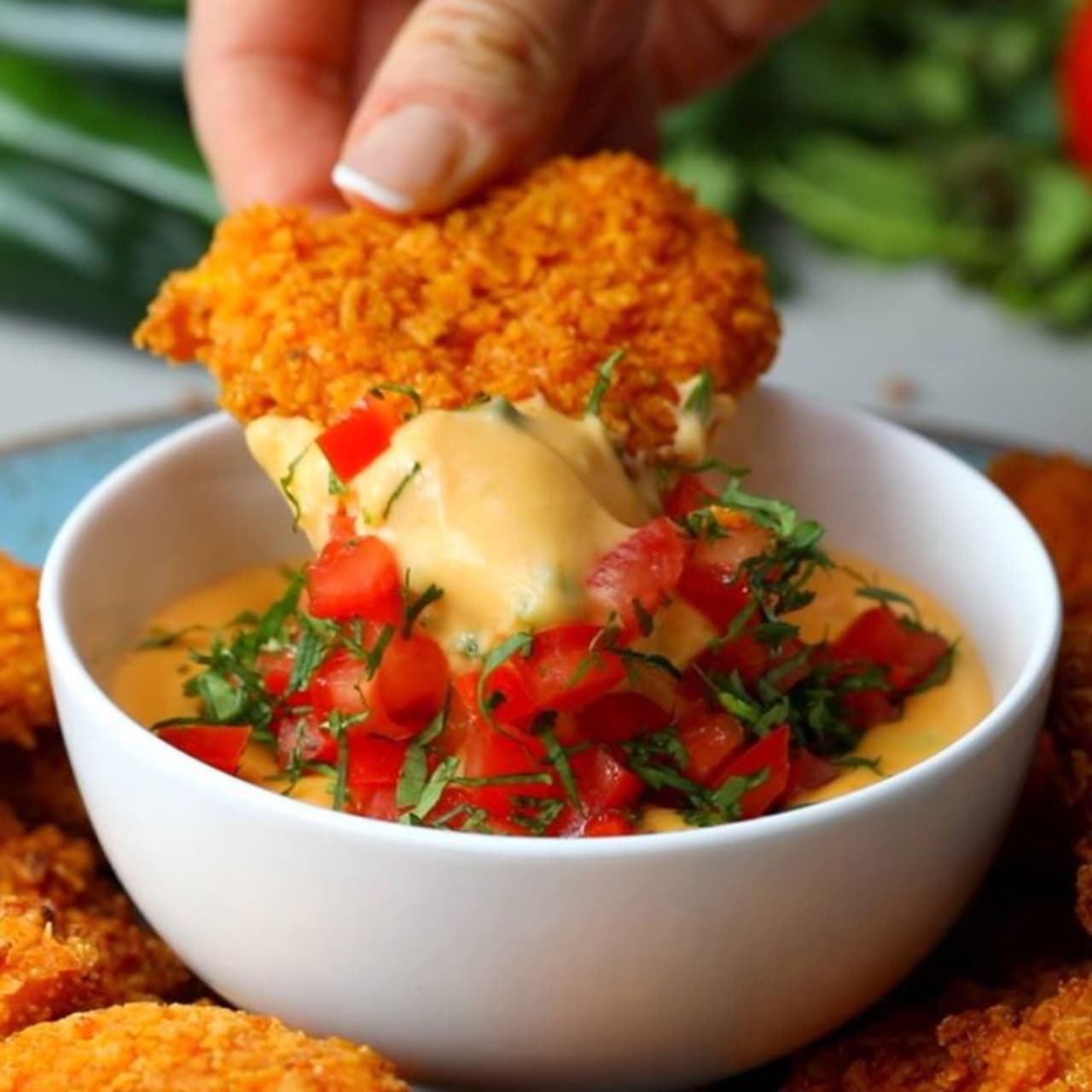 Frying Dipper Nacho Fried Chicken Dippers