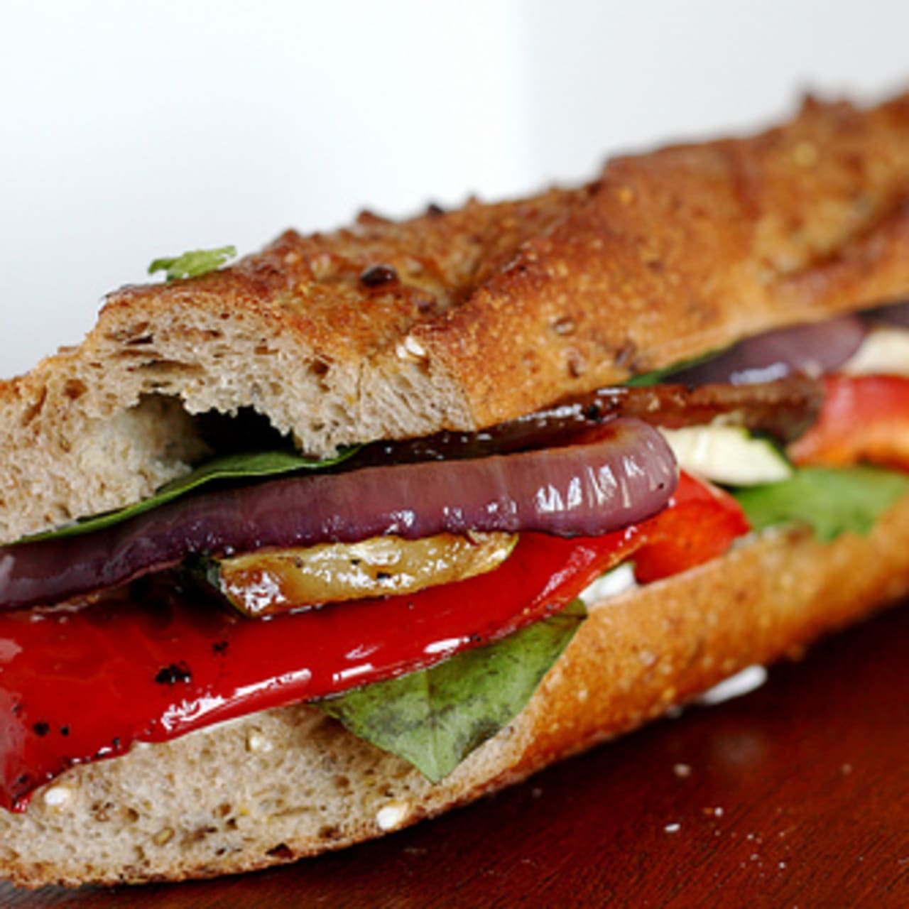 Roasted Vegetables Baguette Sandwich, image size:1280x1280