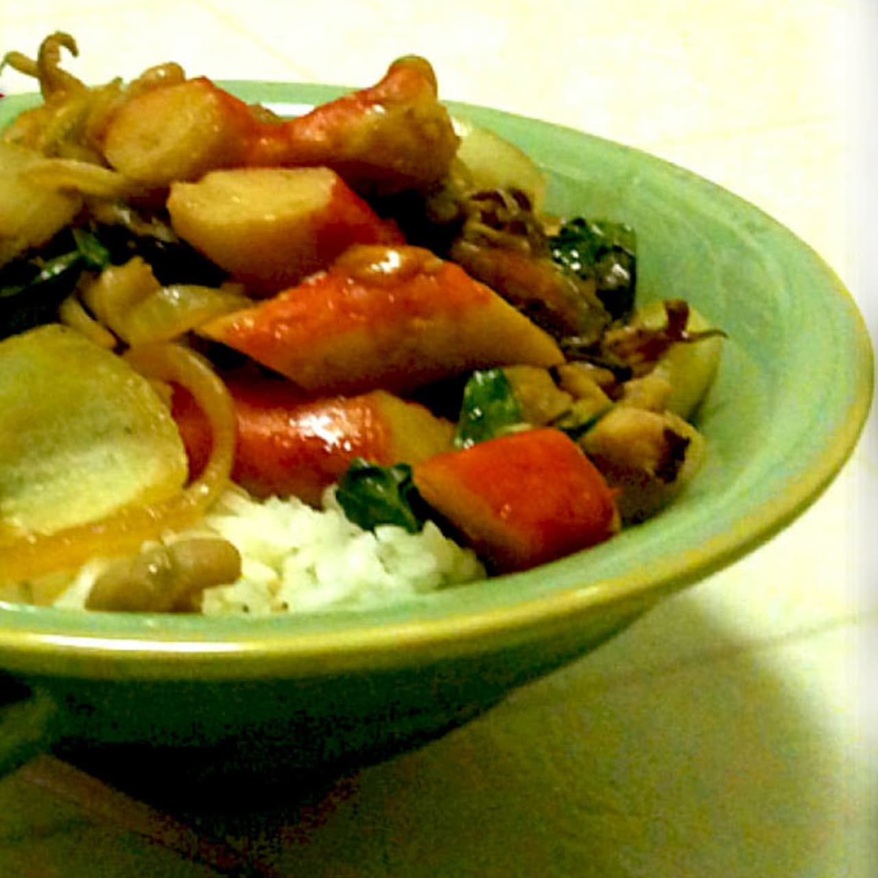 Seafood Kaprow (Thai Seafood Stirfry with Basil)