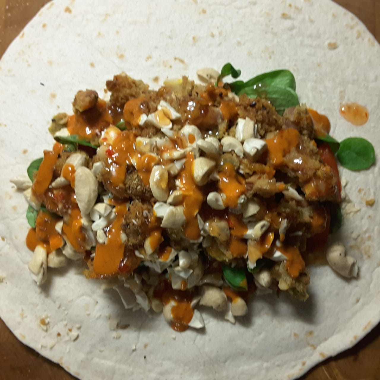 Spicy Bean Burger Burrito Wrap