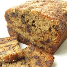 100% Whole Wheat Zucchini Chocolate Chip Bread