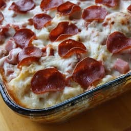 3-Meat Pizza Casserole