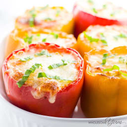 7-Ingredient Beef Lasagna Stuffed Peppers (Low Carb, Gluten-Free)