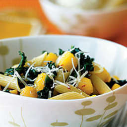 Acorn Squash and Kale Over Penne
