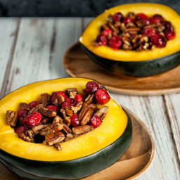 Acorn Squash with Walnuts and Cranberries Recipe