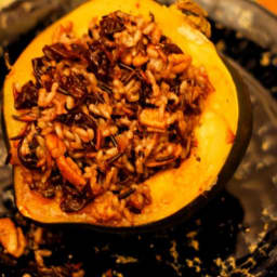 Acorn Squash with Wild Rice Pilaf