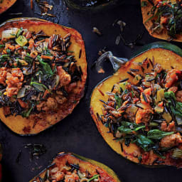 Acorn Squash with Wild Rice Stuffing