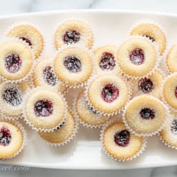Almond Tea Cakes with Wild Blueberry Jam