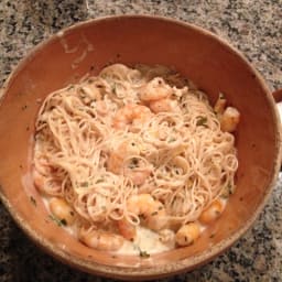 Angel Hair with Shrimp & Lemon Cream Sauce