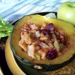 Apple-Stuffed Acorn Squash Microwave-Style!
