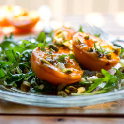 Arugula Salad With Grilled Apricots and Pistachios