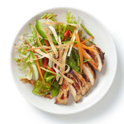 Asian-Style Grilled Chicken Salad With Cherry-Peanut Dressing