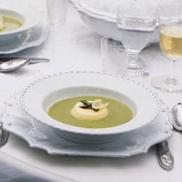 Asparagus Soup with Parmesan Custards