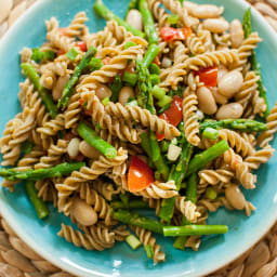 Asparagus, White Bean Pesto Pasta