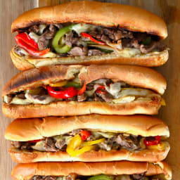 Authentic Philly Cheesesteak Sandwich