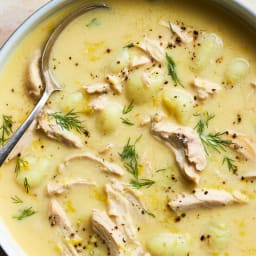 Avgolemono Chicken Soup With Gnocchi