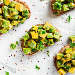 Avocado Chimichurri Bruschetta