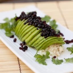 Avocado Crab Roll with Soy Sauce Caviar