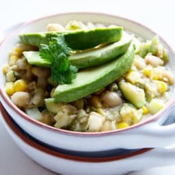 Avocado-Lime Slow Cooker White Chili