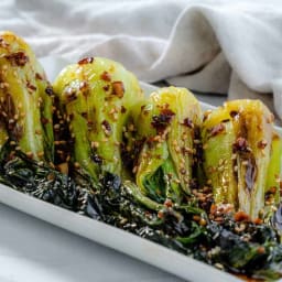 Baby Bok Choy with Soy Sauce and Garlic