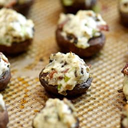 Bacon and Cream Cheese Stuffed Mushrooms