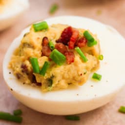 Bacon Ranch Deviled Eggs (Paleo, Whole30, Keto)