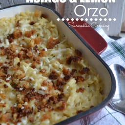 Baked Asiago and Lemon Orzo