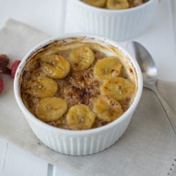 Baked bananas foster oatmeal