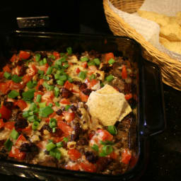 Baked Black Beans with Chorizo