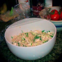 Baked Couscous with Spinach and Pine Nuts