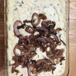 Baked Mashed Potatoes with Crispy Shallots