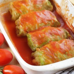 Baked Stuffed Cabbage Rolls