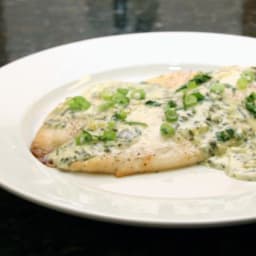 Baked Tilapia With Cilantro Lime Cream Sauce