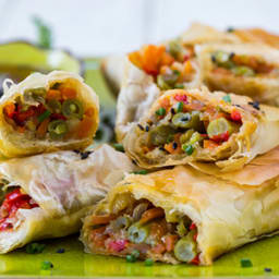 Baked Vegetable Spring Rolls