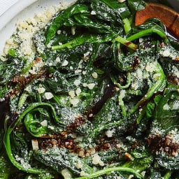 Balsamic-Parmesan Sautéed Spinach