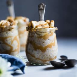 Banana Peanut Butter Overnight Oats Recipe with Almond Milk