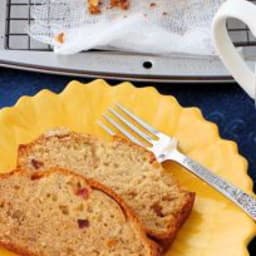 Banana pecan quick bread for a healthy morning breakfast