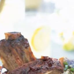 Barbecued Beef Ribs with Molasses-Bourbon Sauce