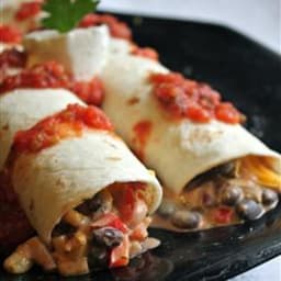 BBQ Chicken & Black Bean Burritos