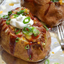 bbq beef stuffed potatoes