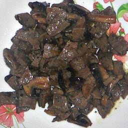 Beef Steak In Mushroom Gravy