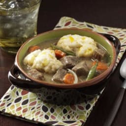 Beef Stew with Cheddar Dumplings 