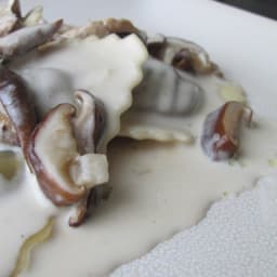 Best Creamy Marsala Wine Sauce over Mushroom Ravioli