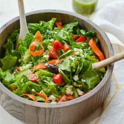 Big Italian Salad with Homemade Italian Dressing