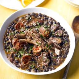 Black bean and meat stew