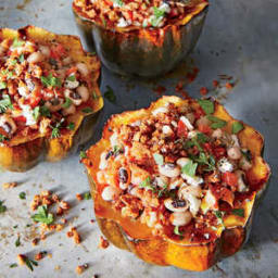 Black-Eyed Pea-Stuffed Acorn Squash