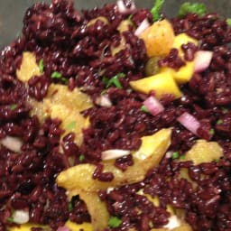 Black Rice Mango and Orange Salad