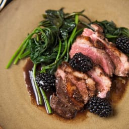 Blackberry Glazed Grilled Duck Breast