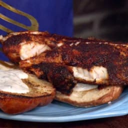 Blackened Tilapia Sandwiches with Cilantro-Lime Mayonnaise